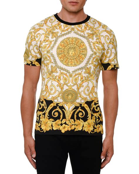 versace print shirt men|versace graphic t shirts.